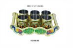 Peacock Design Glass with Handle and Handicraft Serving Tray Set - Back View by Nari Haat, Indian ethnic wear, women ...