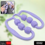 Muscle Massage Roller, 6 Wheels Relieve Soreness Leg Muscle Roller Fitness Roller Muscle Relaxer Massage Roller Ring ...