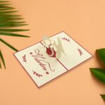 3D -Up Greeting Card (1 Pc): Birthday, Love, Christmas - Front View by Nari Haat, Indian ethnic wear, women clothing,...