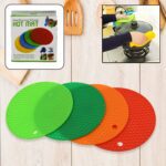 4-piece silicon hot pot mat set