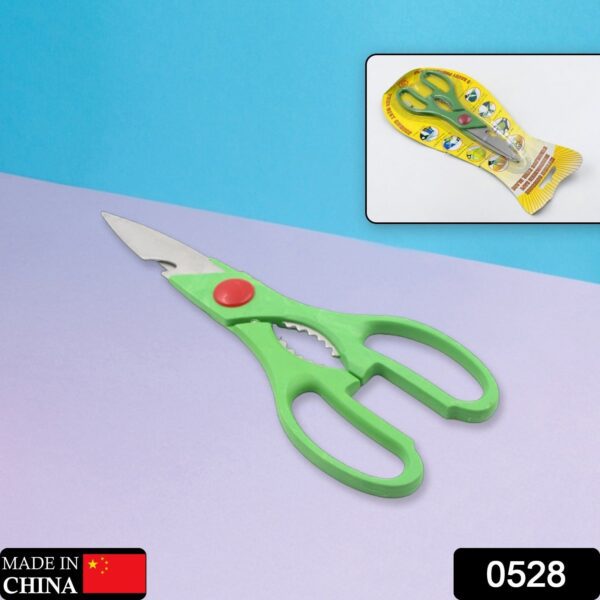 Multi-Function Kitchen Scissors for Veggies, Meat & Seafood with Bottle Opener - Front View by Nari Haat, Indian ethn...