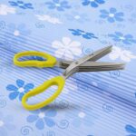 Multifunction Vegetable Stainless Steel Herbs Scissor with 5 Blades (1 Pc) - Sleeve Design by Nari Haat, Indian ethni...