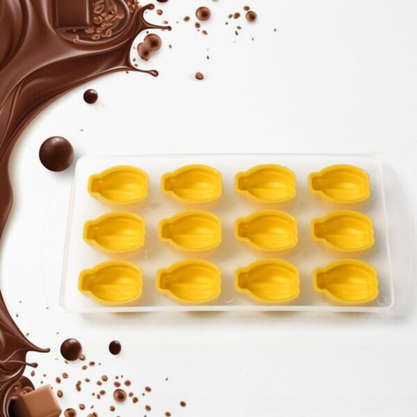 Silicone Fruit-Shaped Ice Cube Tray - Creative Multi-Design Freezer Mold (1 Pc) - Front View by Nari Haat, Indian eth...