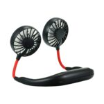 Hand Free Personal Fan - Portable USB Battery Rechargeable With Battery Comaprtment Mini Fan - Headphone Design Weara...