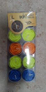 Rose Flower tealight candles (Pack of 10 Pcs.) - Fabric Detail by Nari Haat, Indian ethnic wear, women clothing, desi...