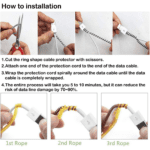 Metallic Cable Protector for Cords & Headphones (Spiral Wrap) - Closeup Embroidery by Nari Haat, Indian ethnic wear, ...