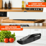 Kitchen Knife Sharpener – Handheld Chefs & Serrated (1 Pc, Chopper Not Included) - Sleeve Design by Nari Haat, Indi...