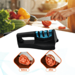 Kitchen Knife Sharpener – Handheld Chefs & Serrated (1 Pc, Chopper Not Included) - With Dupatta by Nari Haat, India...