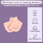 Anti Crack Silicone Half Gel Heel And Foot Protector Moisturizing Socks - Back View by Nari Haat, Indian ethnic wear,...