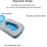 Foldable Soft Nap Doughnut Pillow – Slow-Rebound, Portable Head Cushion Kids & Office - Neckline Detail by Nari Haa...