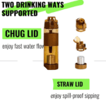 Alkaline Water Bottle with Food Grade Plastic, Stylish & Portable (Particulates Not Included) - Back View by Nari Haa...