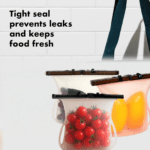 Eco-Friendly Food Storage: Reusable Silicone Bags (3-Pack) - Leakproof & Safe - With Dupatta by Nari Haat, Indian eth...