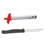 Stainless Steel Electronic Gas Lighter and Knife (2 in 1) - Full Detail by Nari Haat, Indian ethnic wear, women cloth...