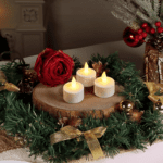 Set of 12 Flameless Floating Candles Battery Operated Tea Lights Tealight Candle - Sleeve Design by Nari Haat, Indian...