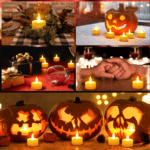 Set of 12 Flameless Floating Candles Battery Operated Tea Lights Tealight Candle - Back View by Nari Haat, Indian eth...