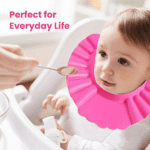 Soft Adjustable Baby Shower Cap – Splash-Proof Eye & Ear Protection for Bath Time - With Dupatta by Nari Haat, Indi...