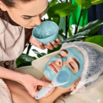 Silicone Face Scrubber Exfoliating Brush, Manual Handheld Facial Cleansing (1 Pc) - Full Detail by Nari Haat, Indian ...