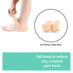 Anti Crack Silicon Gel Heel Moisturizing Socks for Foot Care Men Women (Loose Pack) - Fabric Detail by Nari Haat, Ind...