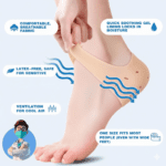 Anti Crack Silicon Gel Heel Moisturizing Socks for Foot Care Men Women (Loose Pack) - Sleeve Design by Nari Haat, Ind...