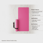 Yoga Mat Eco-Friendly for Fitness & Gym – Non-Slip Exercise Mat (180x60cm) - Sleeve Design by Nari Haat, Indian eth...