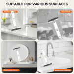 Portable Self-Squeeze Short Mop, with 1 Cotton Head, Bathroom Kitchens Table - Sleeve Design by Nari Haat, Indian eth...