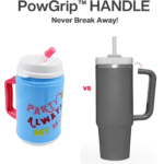 Insulated Mug with Lid Handle Flexible Straw with Cap (709 ML) - Back View by Nari Haat, Indian ethnic wear, women cl...