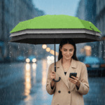 Foldable UV & Rain Umbrella with C-Shaped Handle – Kids (1 Pc / Mix Color) - Neckline Detail by Nari Haat, Indian e...