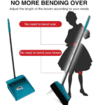 Long Handle Dustpan and Brush 2 Piece Set for Sweeping Cleaning Home Office, Supdi - With Dupatta by Nari Haat, India...