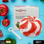 Folding Fruit Basket Hanging Stand – Lotus Shape Tray for Fruits & Vegetables (1 Pc) - With Dupatta by Nari Haat, I...