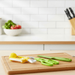 Multifunction Kitchen Tool Set – Stainless Steel & Plastic Knife and Scissors - Neckline Detail by Nari Haat, India...