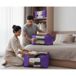 Clothing storage bag zipper, non-woven storage bag storing the clothes and sarees - Closeup Embroidery by Nari Haat, ...