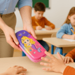 3D Cartoon Zipper Compass Box, Pencil Box (1 Pc / Mix Design) - Closeup Embroidery by Nari Haat, Indian ethnic wear, ...