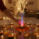 LED Candlelight Colourful Candle Decoration LED Light, (1 Pc / Multicolor Light) - Neckline Detail by Nari Haat, Indi...