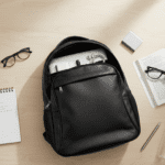 Slim, Durable Water-Resistant Unisex Laptop Backpack – College Bag - Neckline Detail by Nari Haat, Indian ethnic we...