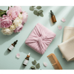 Quick Turban Hair-Drying Absorbent Microfiber Towel (1 Pc / Mix Design) - Fabric Detail by Nari Haat, Indian ethnic w...