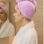 Quick Turban Hair-Drying Absorbent Microfiber Towel (1 Pc / Mix Design) - Sleeve Design by Nari Haat, Indian ethnic w...