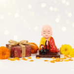 Solar Powered Sitting Buddha Statue (1 Pc / Medium) - With Dupatta by Nari Haat, Indian ethnic wear, women clothing, ...