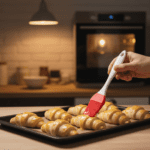 Multicolor silicone spatula and pastry brush