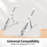 Metal Portable Laptop Stand – 6-Angle Adjustable Riser for Laptops, Phones & Tablets - With Dupatta by Nari Haat, I...