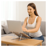 Metal Portable Laptop Stand – 6-Angle Adjustable Riser for Laptops, Phones & Tablets - Full Detail by Nari Haat, In...