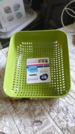 Multipurpose Small Plastic Kitchen Basket, Vegetables and Fruits Washing, (20x17 Cm) - Full Detail by Nari Haat, Indi...