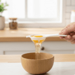 Egg Yolk Separator, Egg White Yolk Filter Separator, Egg Strainer Spoon Filter Egg - With Dupatta by Nari Haat, India...