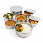 Stainless Steel Food Storage Airtight & Leak Proof Lunch Box - Sleeve Design by Nari Haat, Indian ethnic wear, women ...