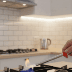 Stainless Steel Square Gas Lighter - Back View by Nari Haat, Indian ethnic wear, women clothing, designer suit