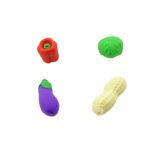 Mini Cute Vegetable & Fruit Erasers (4 Pc): Pencil Rubbers for Kids - Sleeve Design by Nari Haat, Indian ethnic wear,...