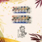 Paint by Number Kits 2 Set 21 Number Color, 6 paint brushes (2 Set) - Back View by Nari Haat, Indian ethnic wear, wom...