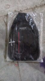 Waterproof Anti-Theft Crossbody Fanny Pack – (1 Pc, Black & Grey) - Fabric Detail by Nari Haat, Indian ethnic wear,...