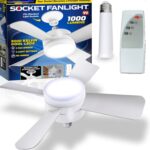 LED Socket Fan Light with Remote