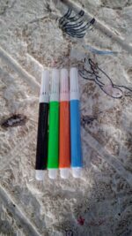 4-Piece Waterproof Marker Pen Art Set for DIY Crafts, Kids & Artists - Fabric Detail by Nari Haat, Indian ethnic wear...