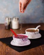 Microwave Safe, Unbreakable, Colorful Soup / Dessert Spoons, Food Grade Set of 6 Pcs - Sleeve Design by Nari Haat, In...